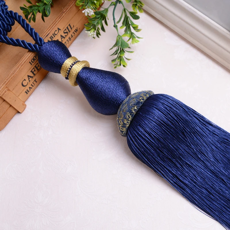 2 Pcs European Curtain Hanging Ball Tassels Curtain Tiebacks Bandages Brushes Curtain Accessories