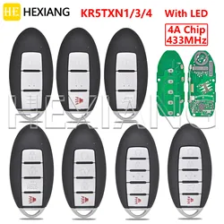 HE KR5TXN1/N3/N4 S 180144502 /503/801 4A Chip 433MHz Keyless Go Car Remote Key Dla 8) Altima Sylphy Versa Rogue Kicks S Sport