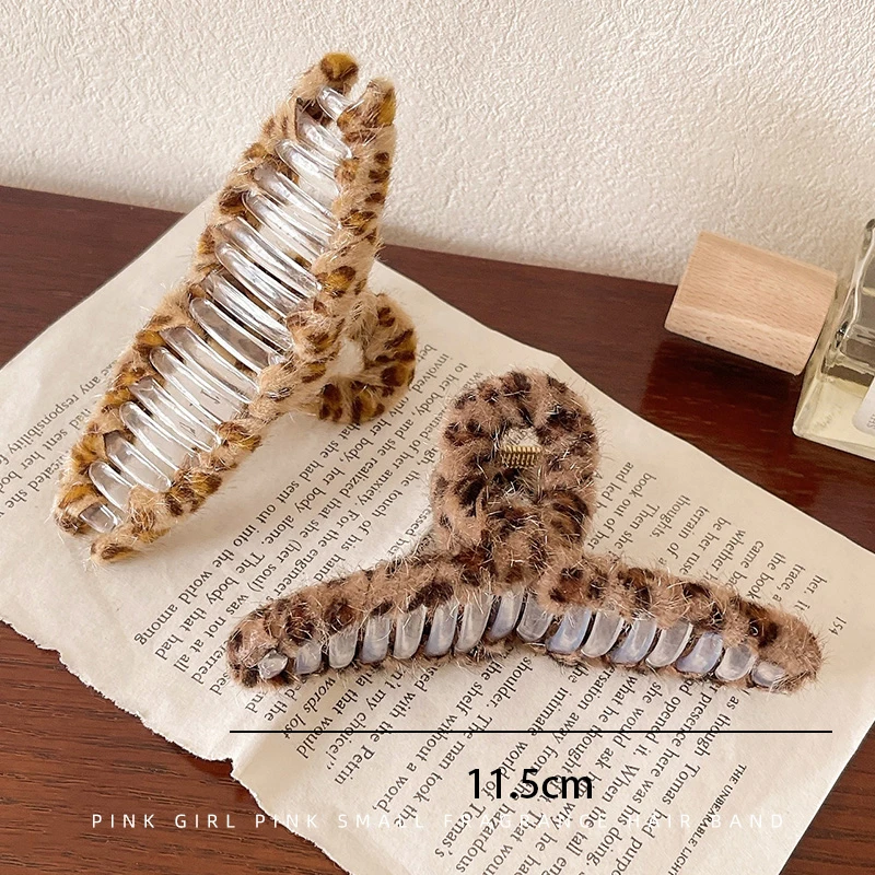 Fluffy Plush Faux Fur Big Crab Hair Claw Clips Women Girls Winter Ponytail Holder Hair Barrettes Clamps Hair Accessories Cheap