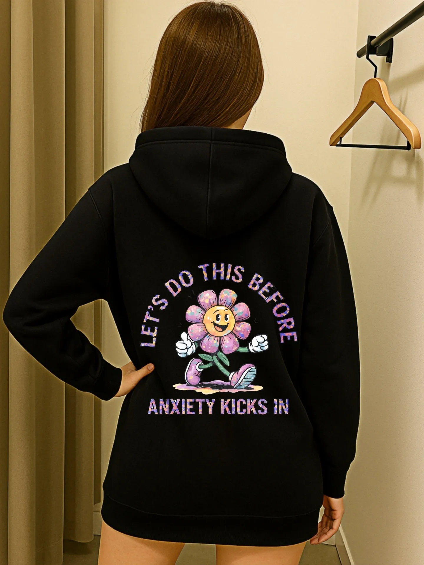 Graphic Hoodie Women, Retro Aesthetic Design, Vintage Graphic Print, Fleece Lined, Casual Everyday Wear, For Young Men