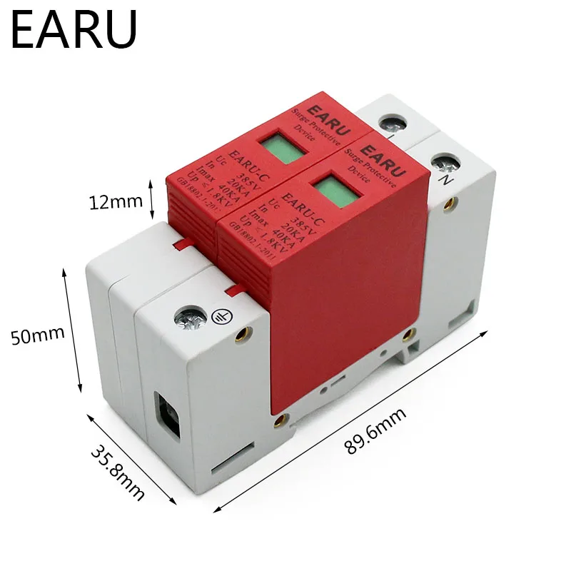 1pc ac spd 1p + n 2p 20ka ~ 40k ac385v Haus Blitz überspannung schutz Schutz Niederspannung schutz Gerät OEM-Service