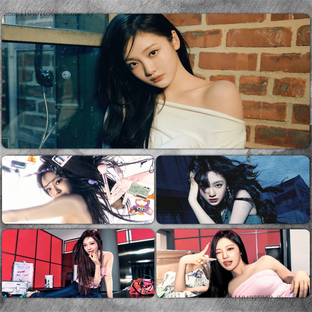 Kpop Korean Girl Group Aespa Ningning Mousepad Large Keyboard Desk Mat Gaming Mouse Pad LockEdge Non-slip Mat