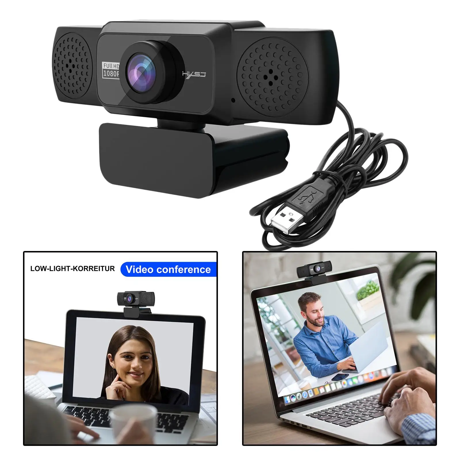 1080P Web Camera Full HD for Laptop Streaming Computer Conferencing Teaching