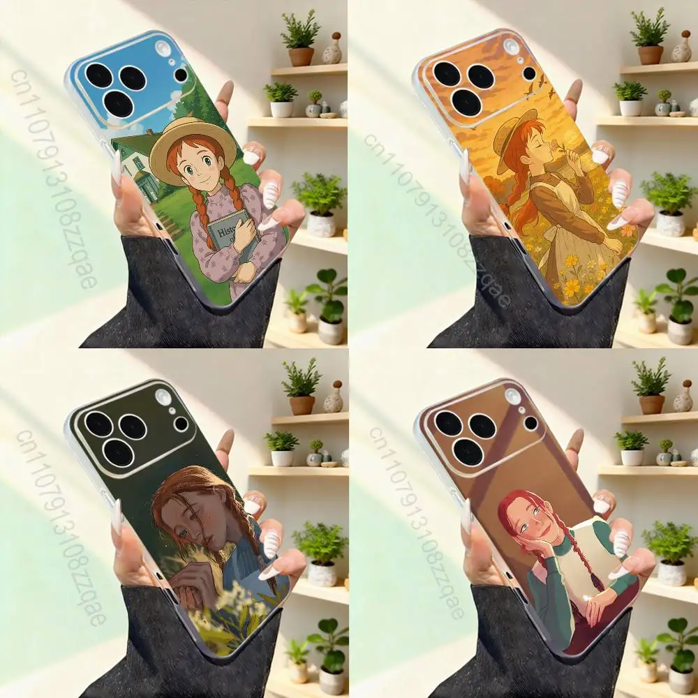 

A-Anne of Green Gables Cute Phone Case For iPhone 17,16,15,14,13,12,11,Pro,Max,Plus,Mini,SE4,E Magnetic For Magsafe Wireless