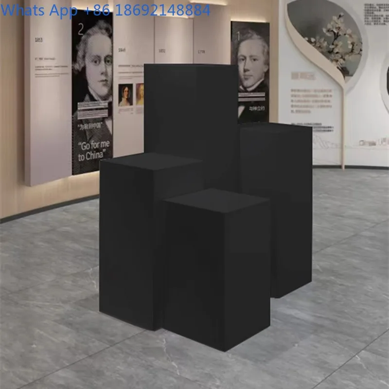

Black Exhibition Stand Lacquer Display Base Photography Promotion Heightening Base Painting Table