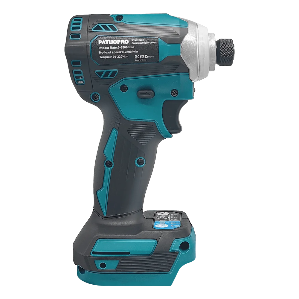 Kit de chave de fenda de impacto sem fio 220N.M, sem escova, 1/4 unidades, chave de fenda hexagonal, ferramenta elétrica para bateria Makita 18v (sem bateria)