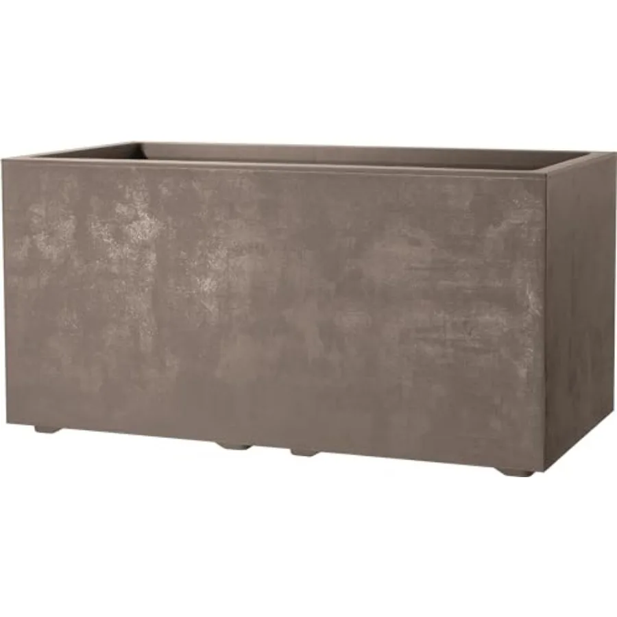 

Millennium Planter 23 x 10 x 10 Rectangle Light Durable Plastic Indoor Outdoor Pot for Patio Porch with Water Reserve Drain Plu