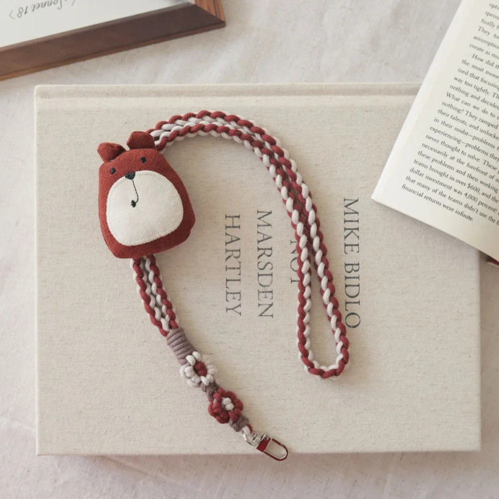 

Versatile Handmade Wrist Strap Cartoon Brooch Anti-Lost Crochet Weave Lanyard Colourful Exquisite Trinket Bag Braided Rope Kids