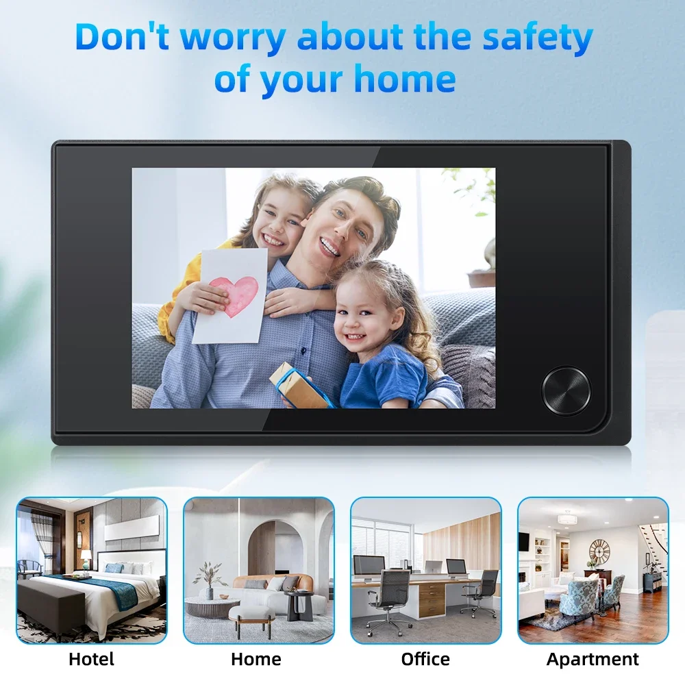 Awapow Door Peephole Camera Video Doorbell 3.5 Inch Digital Door Viewer 120° LCD Color Screen Monitor Home Security No Need WiFi