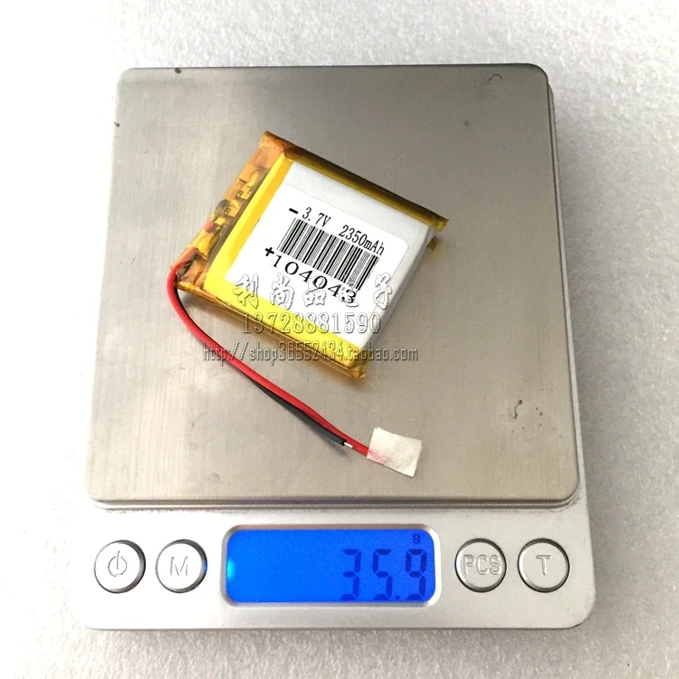 3,7 В полимерная литиевая батарея 2350 мАч история машина MP3 динамик микрофон светодиодная лампа 104043104045
