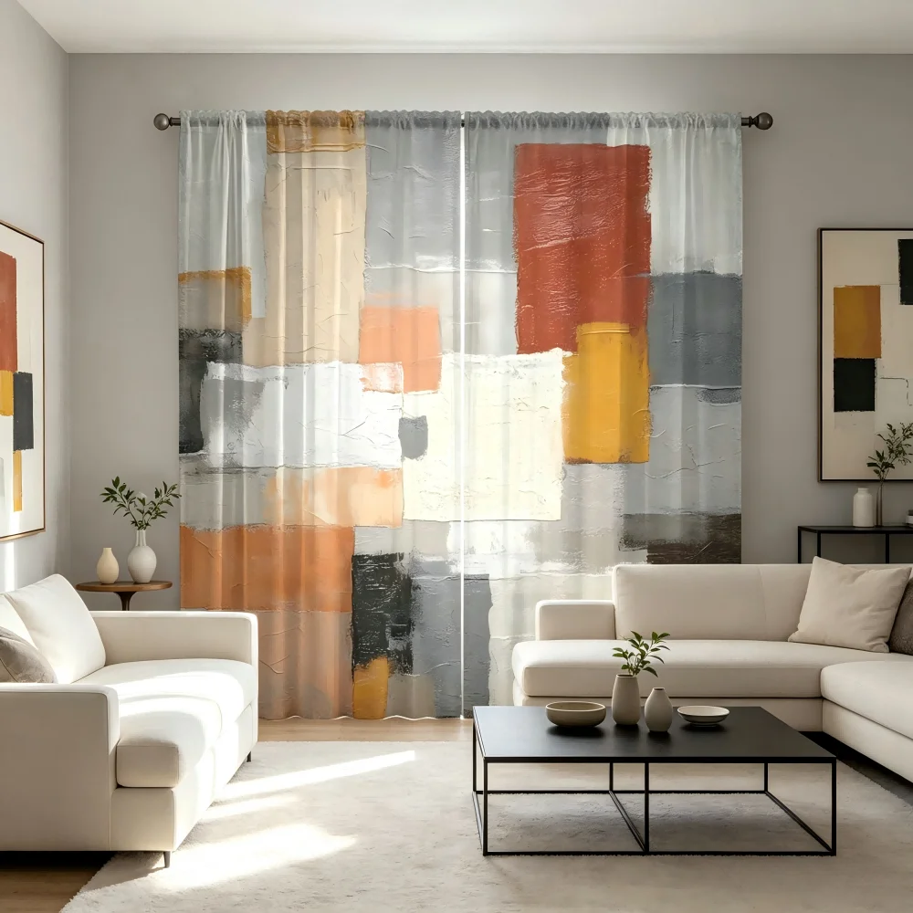 Lot de 2 rideaux transparents  - Curtain Sheer Voile avis et prix