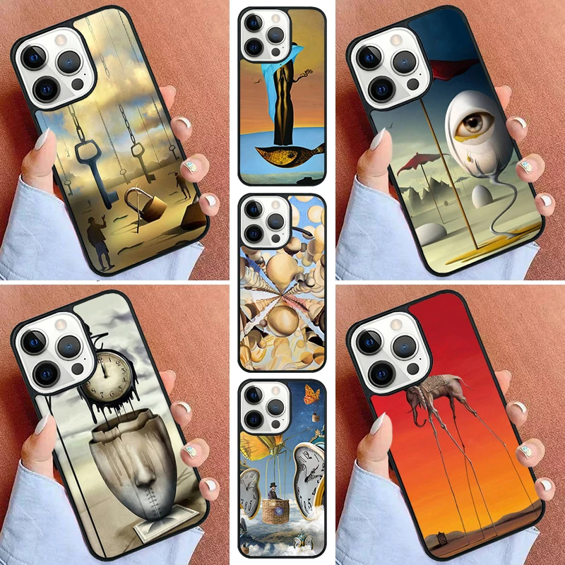 Salvador Dali Art Phone Case For iPhone 16 15 14 Pro 11 13 12 Mini Max SE 2020 6 7 8 Plus Cover Capa