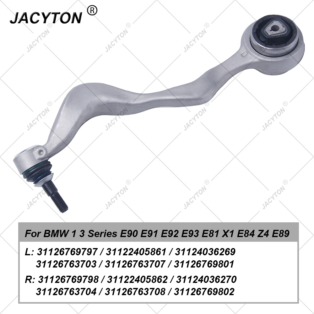 JACYTON Pair Suspension Front Lower Bend Control Arm For BMW 1 3 Series E90 E91 E92 E93 E81 X1 E84 Z4 E89 31126769797