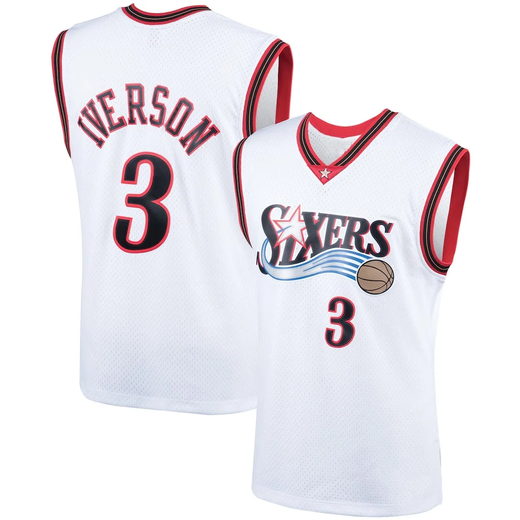 26-27 Men's Philadelphia James Fanatics Royal Fast Break Basketball Jersey Summer Men Women Breathable Quick-drying Vest Jersey