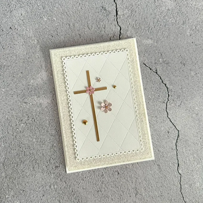 2024 new square Cutting Dies Scrapbook Diary Decoration Stencil Embossing Template DIY Greeting Card Handmade cross die