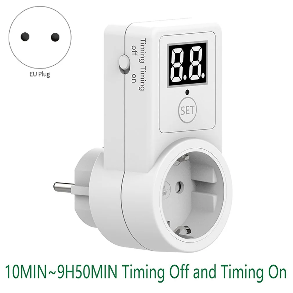 Countdown Switch Two Digit Display Countdown Timer Time Control Telephone Battery Electric Vehicle Charging 10A EU Plug