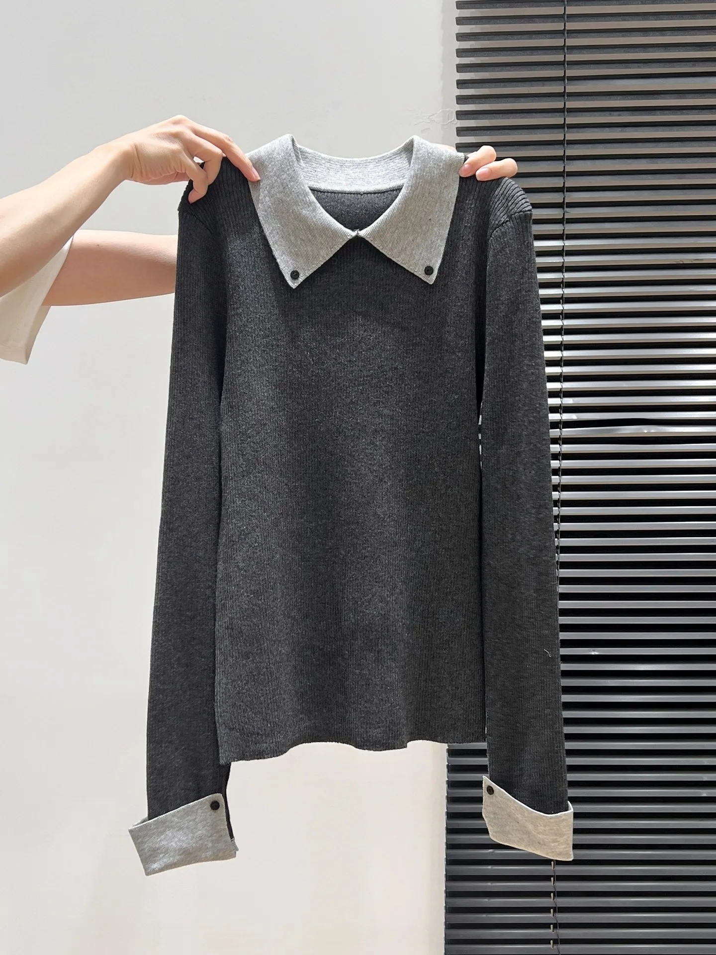 Slim Fit Ne Suéter de malha feminino outono inverno longo Sve Color Blo Design exclusivo Sle malhas casual deslocamento