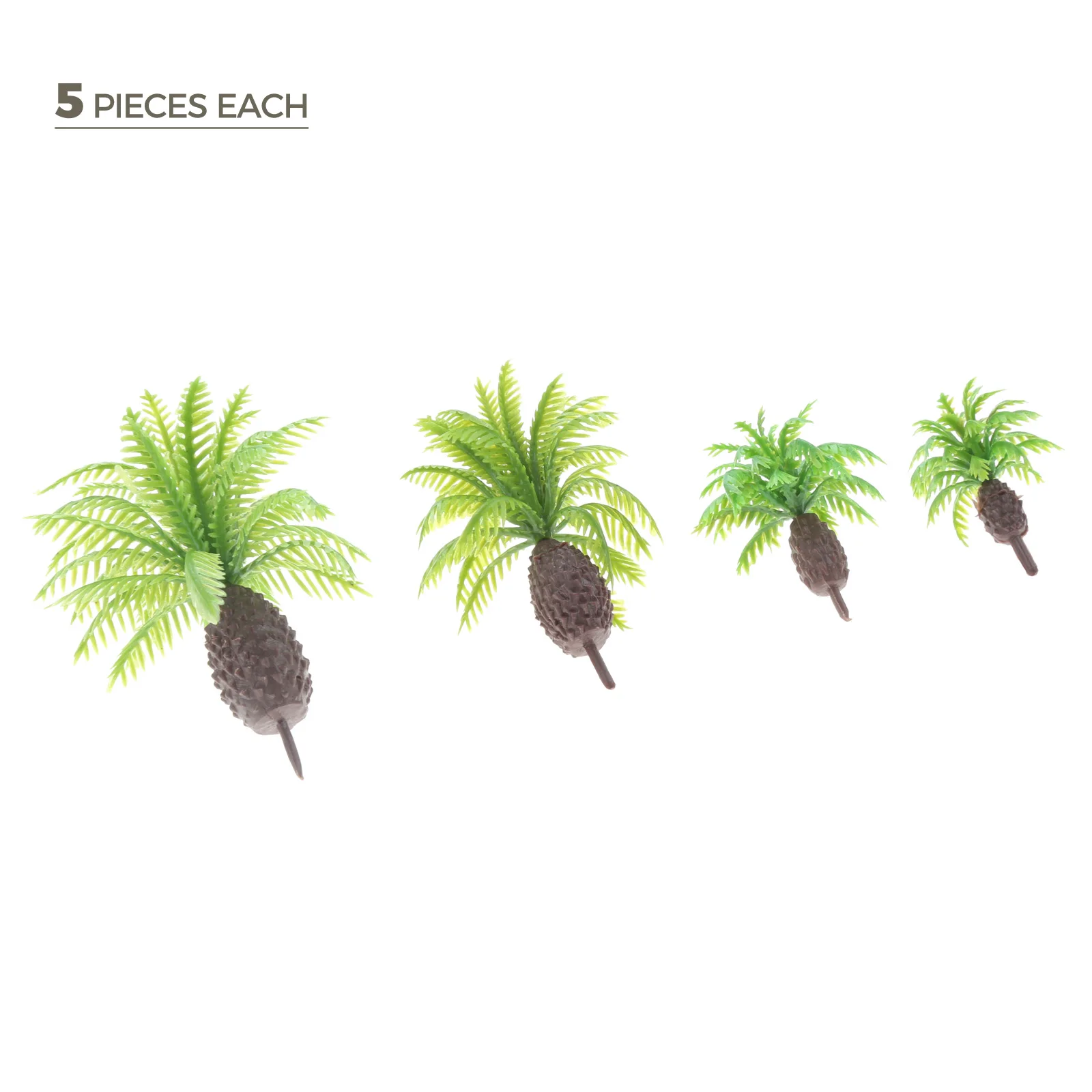 20Pcs Coconut Palm Model Trees 3/4/5/6cm 1.57-3.14In Resin Plant Artificial Layout Rainforest Diorama Building Railway Toys DIY