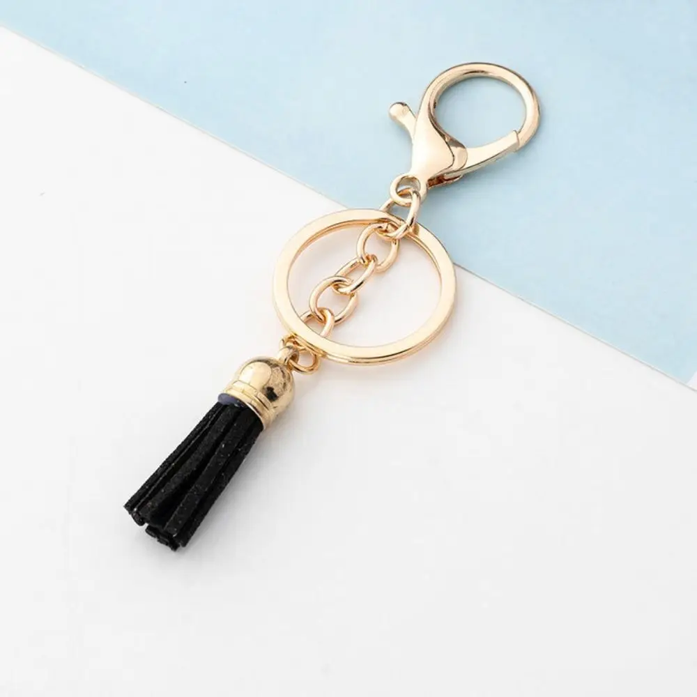 Lanyard Leather Tassel Keyring Lobster Swivel Diy Jewelry Leather Tassel Key Chian Silver/gold Fashion Tassel Keyring Charm