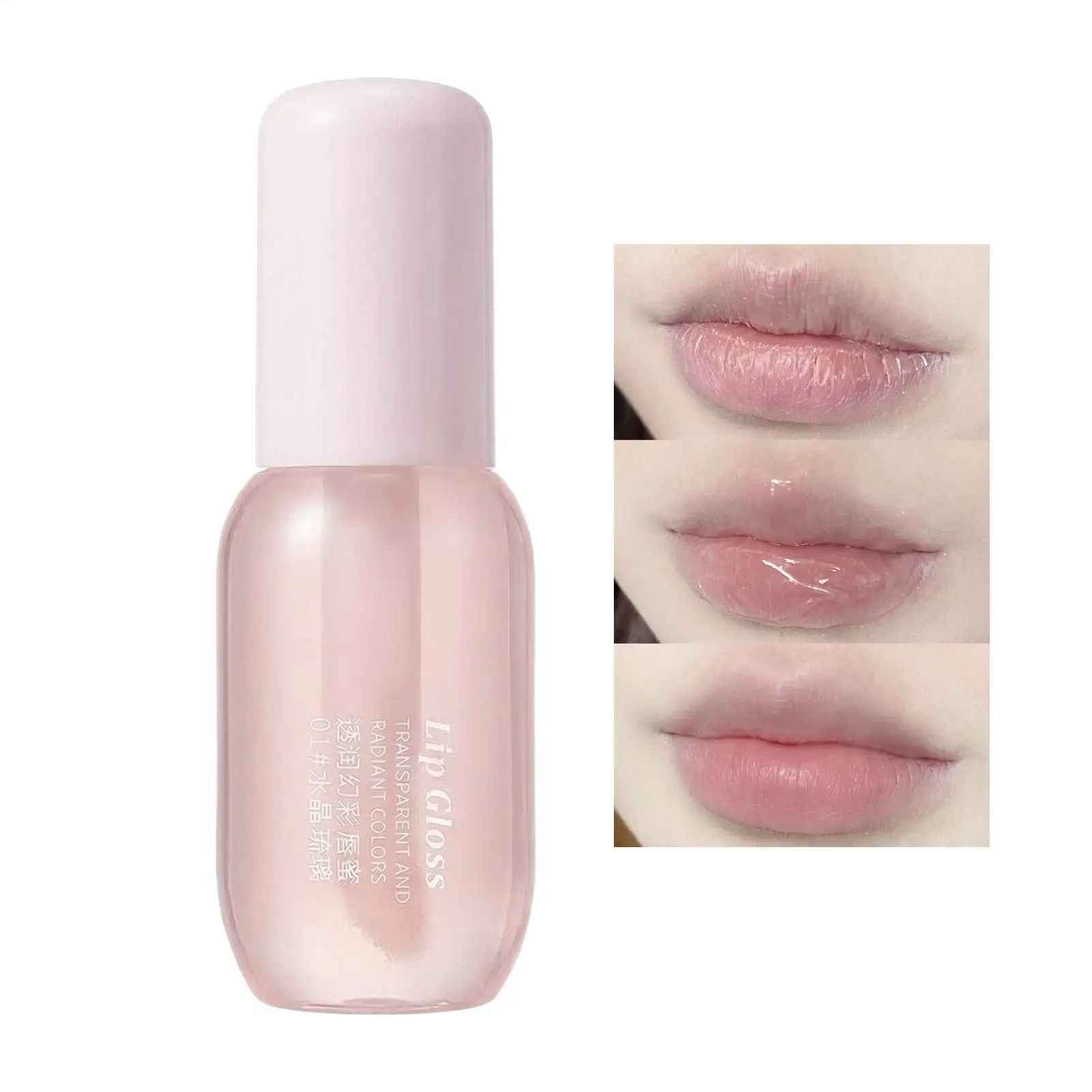 Lip plumping oil Moisturizing hydrating Mirror Water Glass lip gloss oil glossy lip makeup Crystal Clear jelly Lip Oil Lip Balm