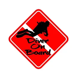 Car Sticker Warning Diver Car Car Sticker Decal PVC Waterproof Sunscreen 15cm