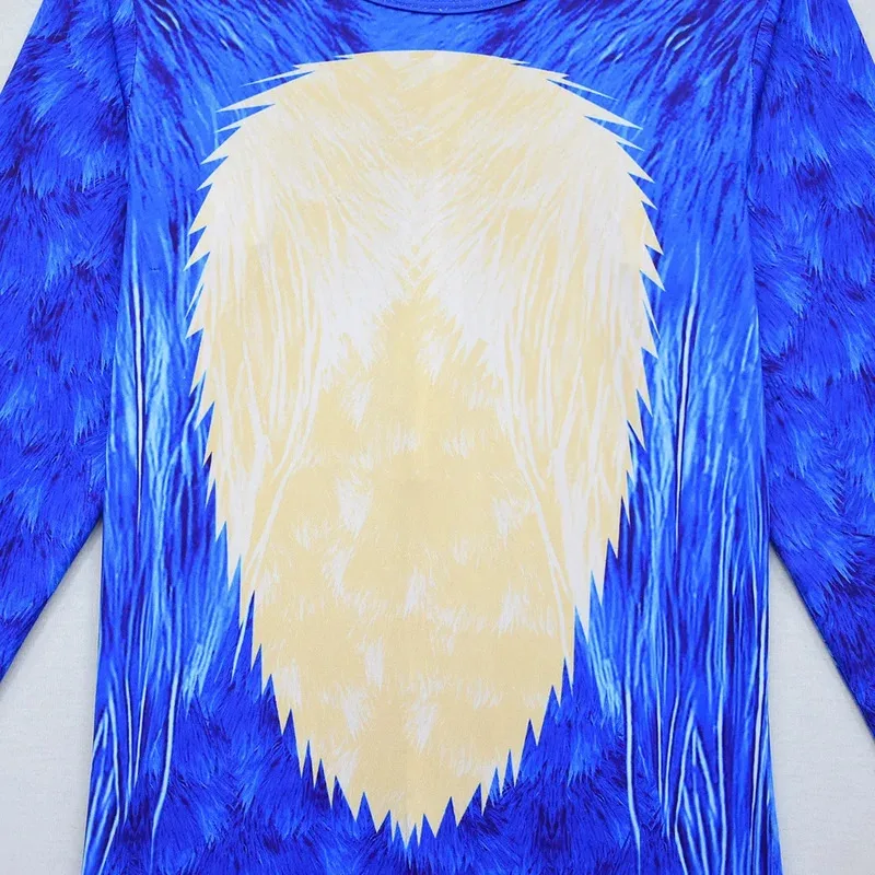 Waq89 أطفال سونيك أنيمي الكرتون بذلة قناع قفازات مجموعة الزي للبنين بنات عيد الميلاد زي الهالوين التأثيري جديد 2025