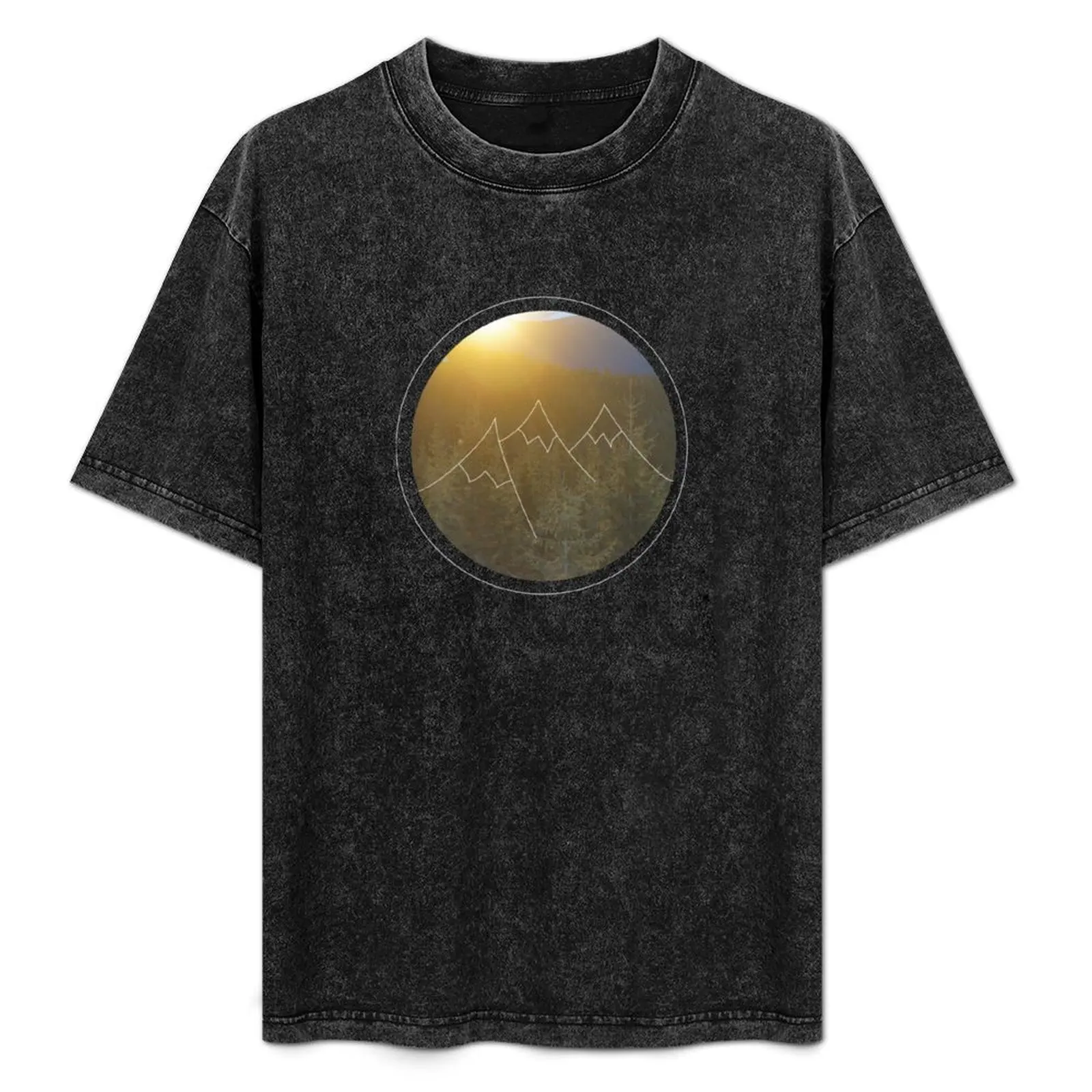 

Mountain sunrise in Winter T-Shirt Athletic Quick Dry T-Shirt for Men