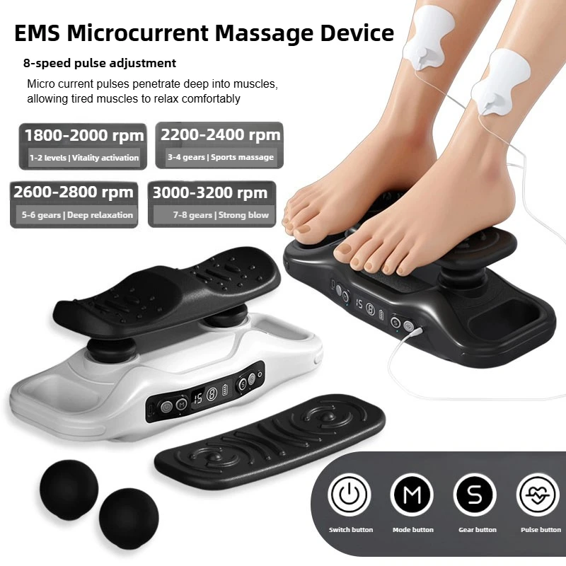 

Home leg,foot,and back EMS micro current massage instrument, new multifunctional muscle relaxation electric dual head fascia gun