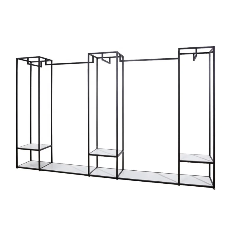 

custom.Garment Store Display Equipment Clothes Display Rack Stand Stainless Steel for Clothing Shops