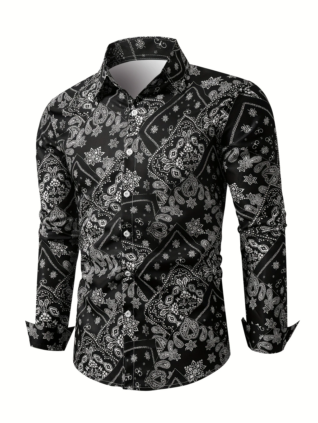 

2025 New Mens 3D Butterfly Printed Lapel Shirt Slim Button Party Dress Shirt Athletic Casual Fashion Comfortable Long Sleeve Top