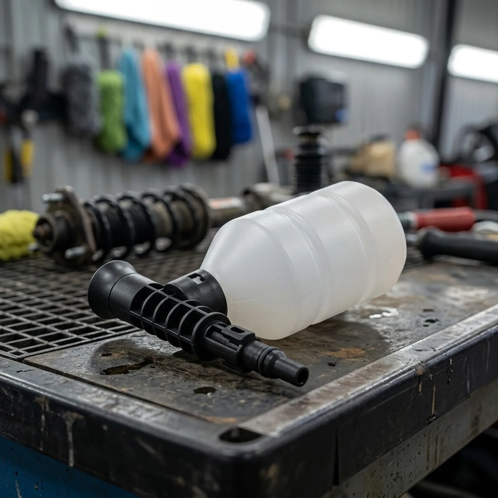 Foam Nozzle Foam Spray Bottle Lightweight Design Compact Storage Plastic Construction Foam Generation Cleaning Accessory