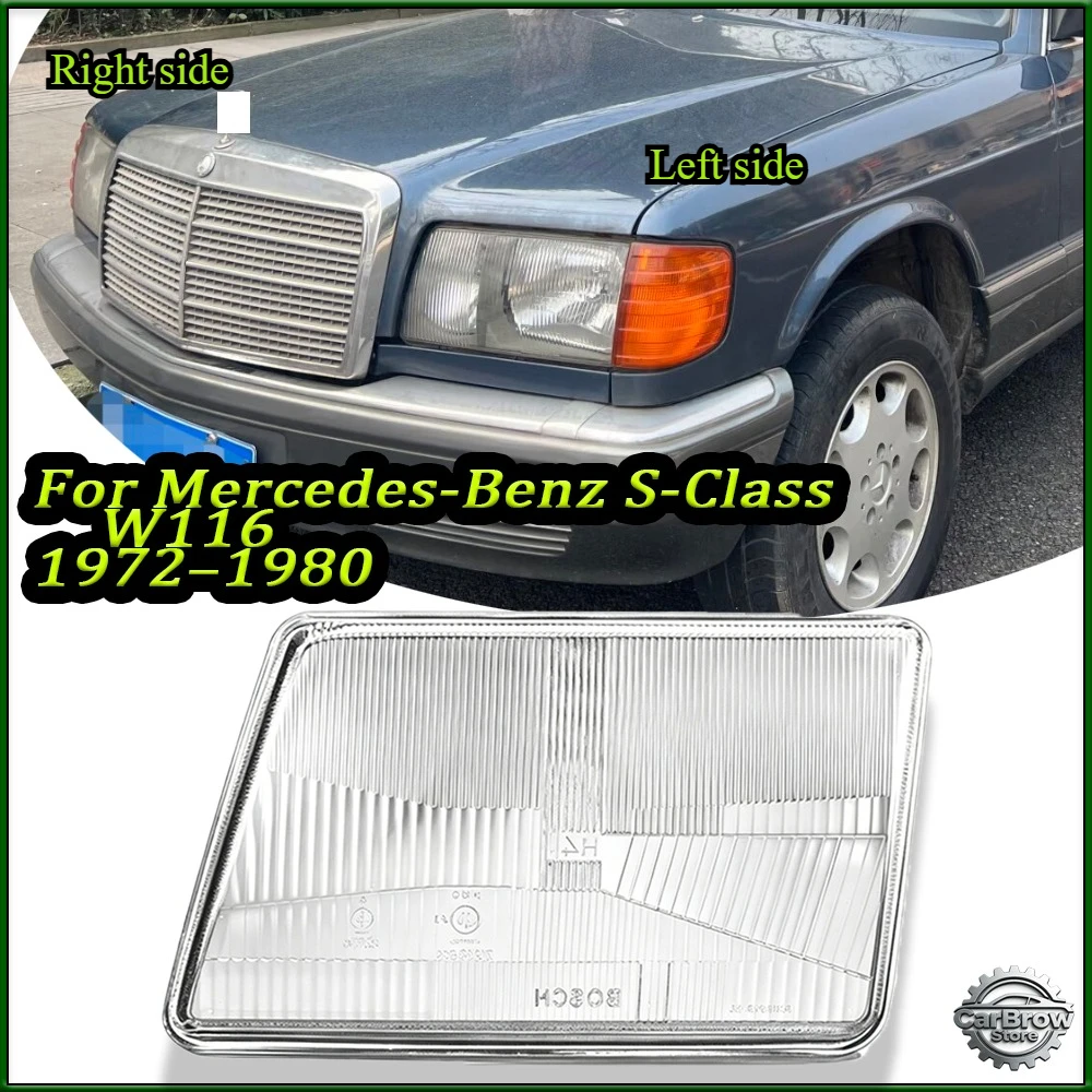 

Headlight Shell For Mercedes-Benz S-Class (W116) 1972–1980 Car Headlamp Cover Replace Lamp Shade Headlamp Lens Glass