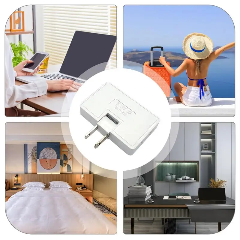 US Plug 180 Degree Rotatable Socket Converter 3 Way US Extension Plug Multi-Plug Mini Slim Wireless Outlet Adapter Sockets