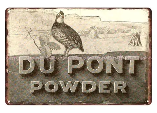 interior design 1882 Breeder and sportsman Dupoont Power metal tin sign