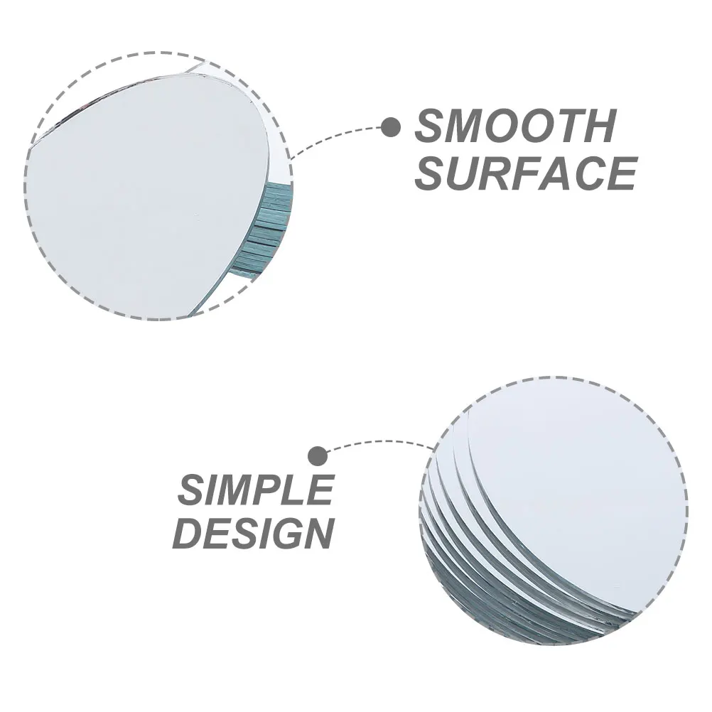 10Pcs Oval Craft Mirror Sheets Glass Lenses for DIY Wedding Decorations Small Glass Mirror Small Mirrors Craft Mirrors