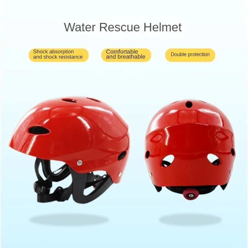 Outdoor Adjustable Water Surfing Drifting Rescue with Ear Protection Helmet Leather Climbing Extreme Sports Protective Helmet