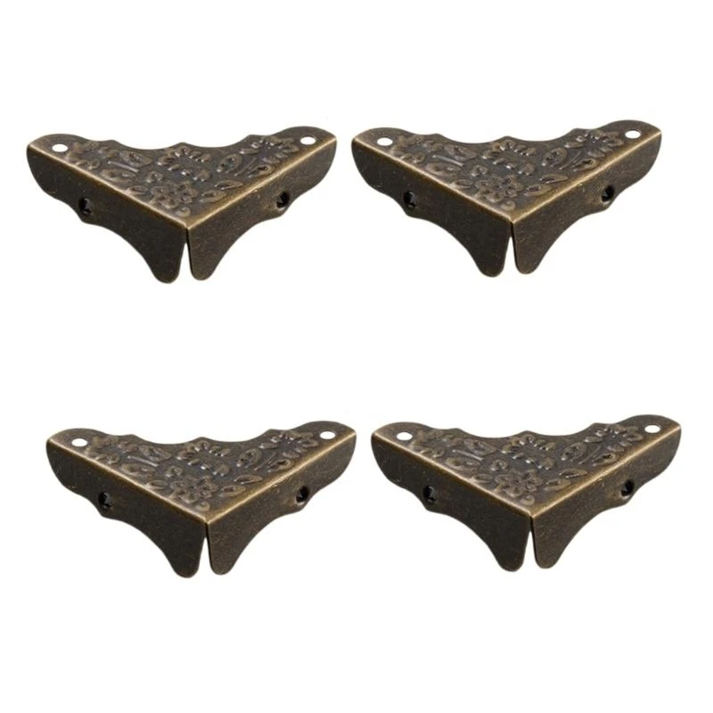 

652F Iron Box Corner Guards with Florals Pattern for Elegant Gifts Packaging Suitable for Craft Enthusiasts and Gifts Shops