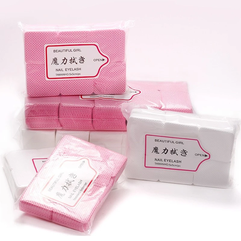 300/600Pcs Lint-Free Cellulose Wipes for Manicure - Nail Art Cleaning Remover Pads, Gel Polish Wipes image 2