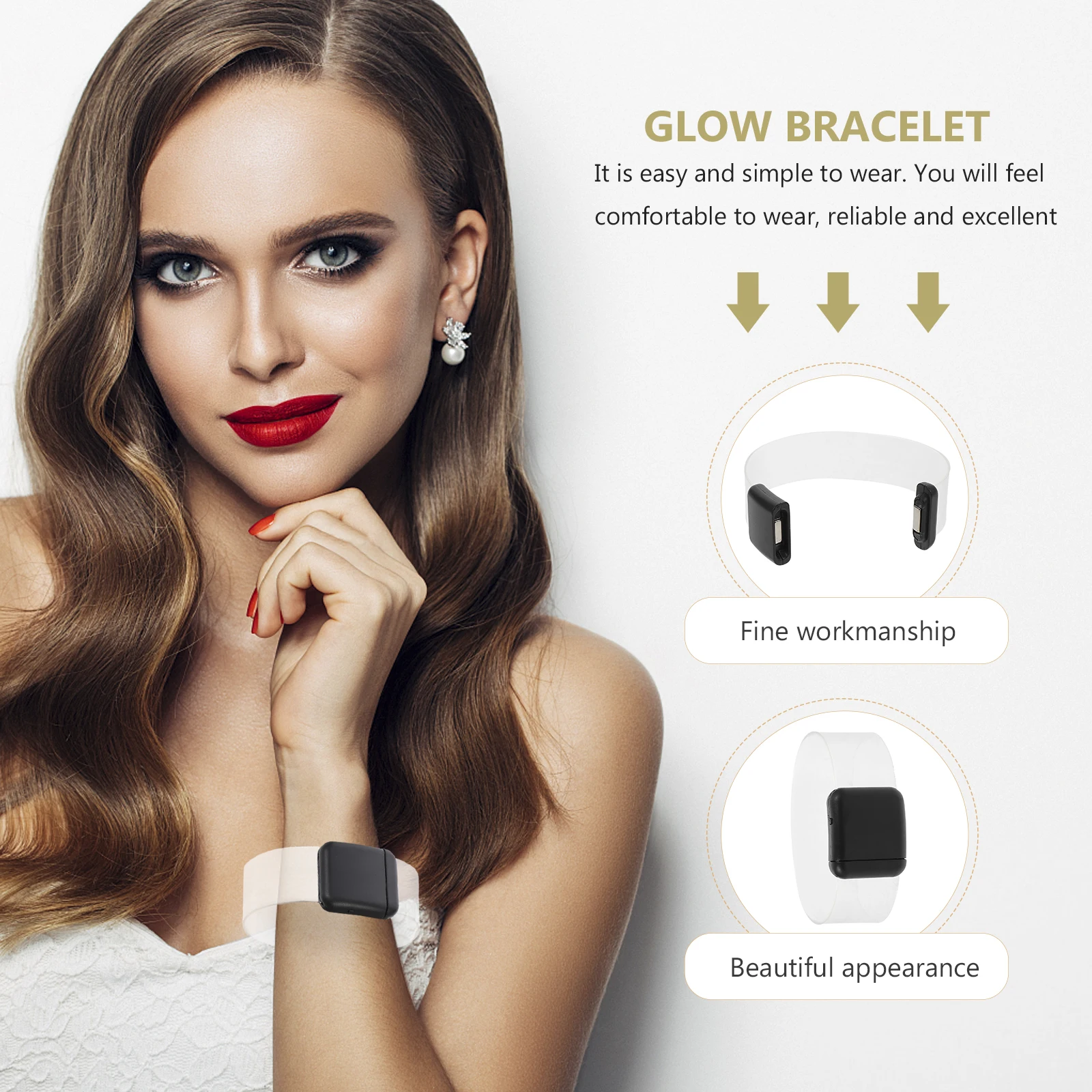 

Fluorescent Bracelet Party Decorations Glowing Hand Luminous Prop Flashing Wrist