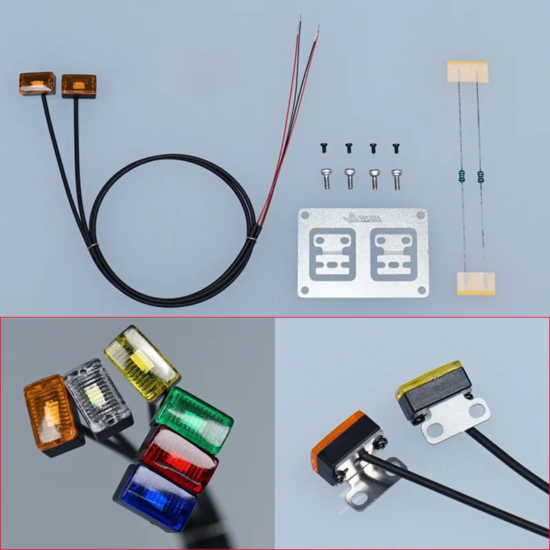 RC Dump Truck LED 3V Position Lights Side Lamp for 1/14 Tamiya SCANIA 770S R620 VOLVO BENZ Arocs MAN TGX LESU Car Accessories