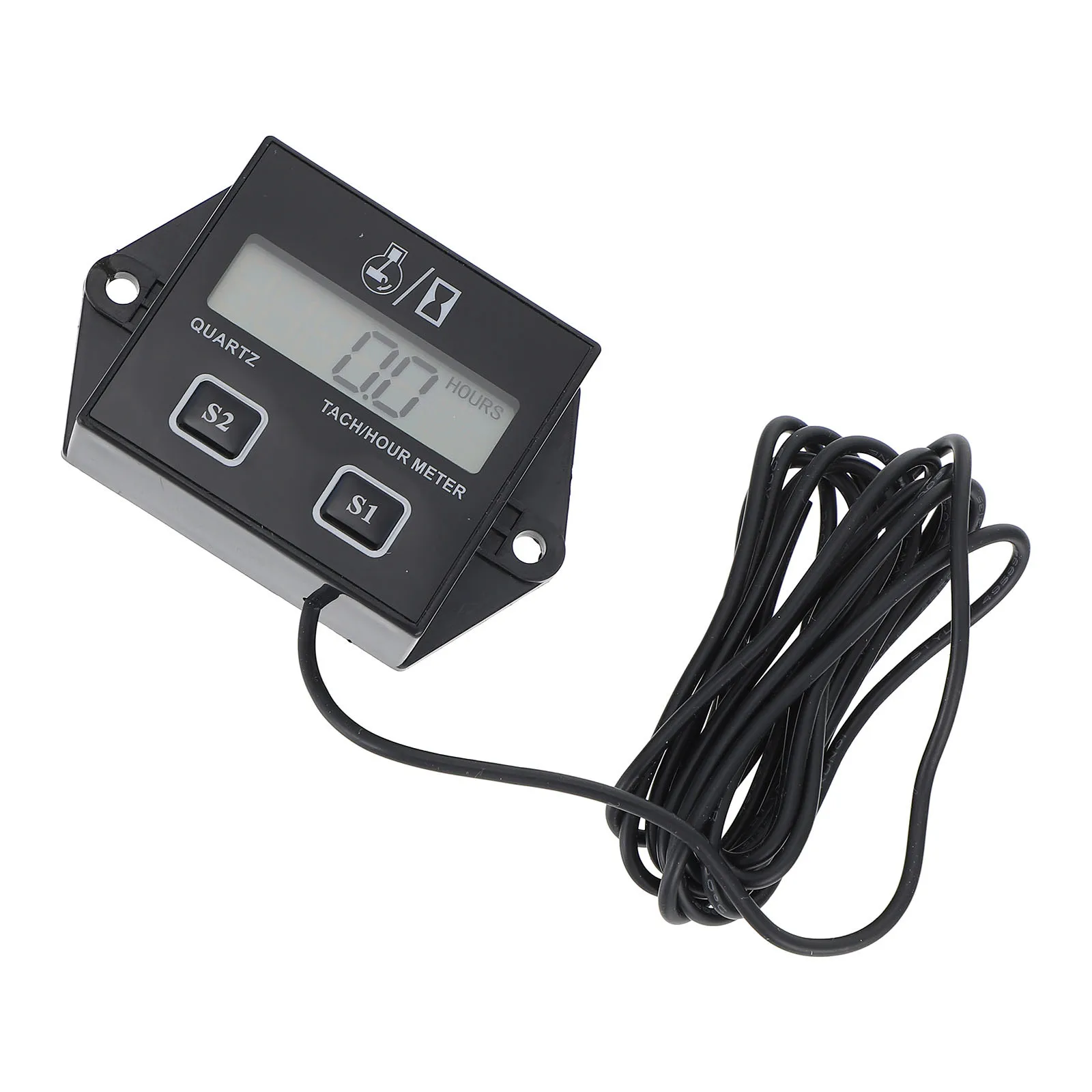 

1Pcs Tachometer Low Voltage Built-in LCD Display Timer Meter for Motorcycle Lawn Mower Engine