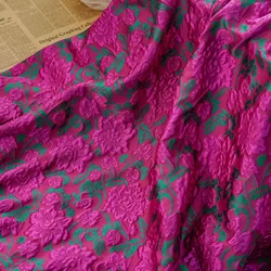 Relief Flower Jacquard Fabric Retro Dress Cheongsam Skirt Bag Decorative Sewing Fabric