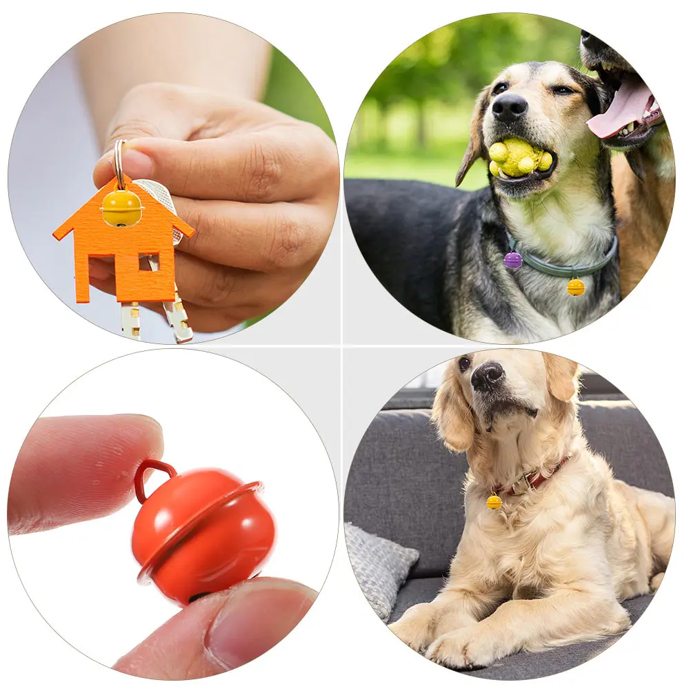

40pcs Decorative Cat Multi-Function Puppy Bells Delicate Craft Bells Pet Accessory Mixed Color Iron Durable Festive Wedding