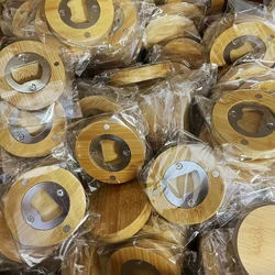 1/10/25/40pcs Bamboo Blank DIY Bottle Opener Suitable For Bar Or Household Barware Tool Wedding Favors Bottle Opener for Guests