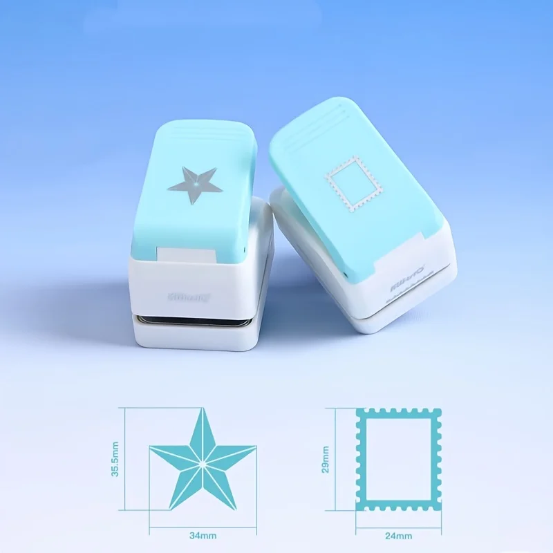 1pc Paper Star / 3D Seal Shape Embossing Tool, for Scrapbook Diary Card Making, Manual Office Punching Tool