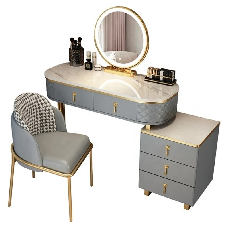 Modern dressing tables with luxurious design stainless steel dressing tables with mirrors