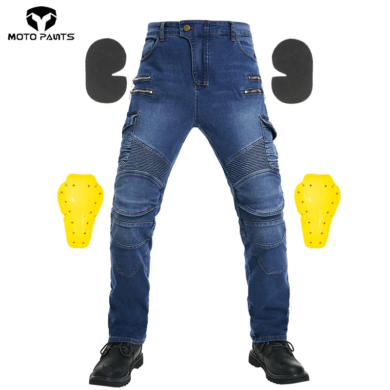 

Motorcycle Riding Jeans Men Four Seasons Off-road Racing Pants Anti-fall Racing Motorbike Pants Motocross Pants Touring Trousers