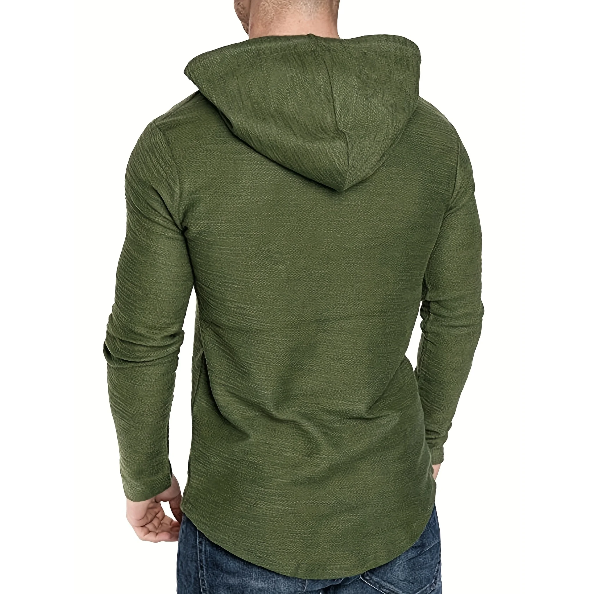 New Spring Autumn Streetwear Fashion Outwear Men\'s Soild Color Hooded Sweatshirt Hoodies Casual Loose Thin Coats