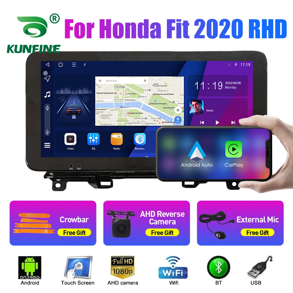 

10.33 Inch Car Radio For Honda Fit 2020 2Din Android Octa Core Car Stereo DVD GPS Navigation Player QLED Screen Carplay