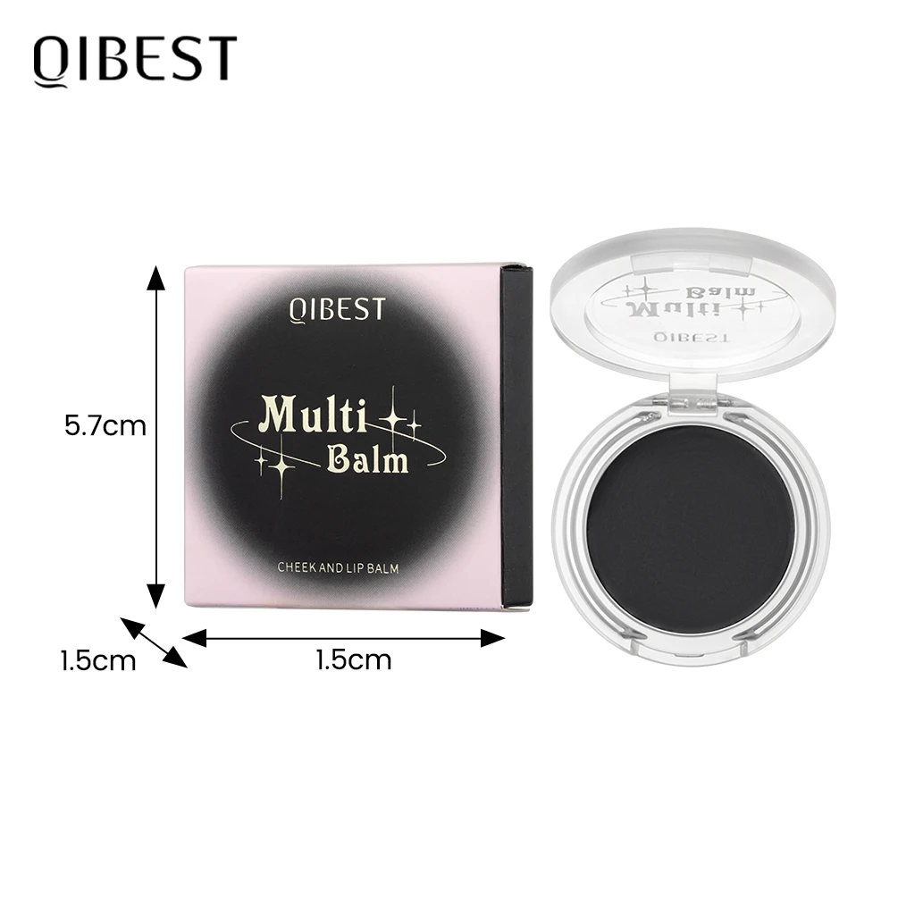 Qibest Multifunktions-Balsam 3 in 1 matten Lippenstift erröten Lidschatten leichte Creme Farbwechsel Lippenstift Lippen tönung Make-up für Frauen